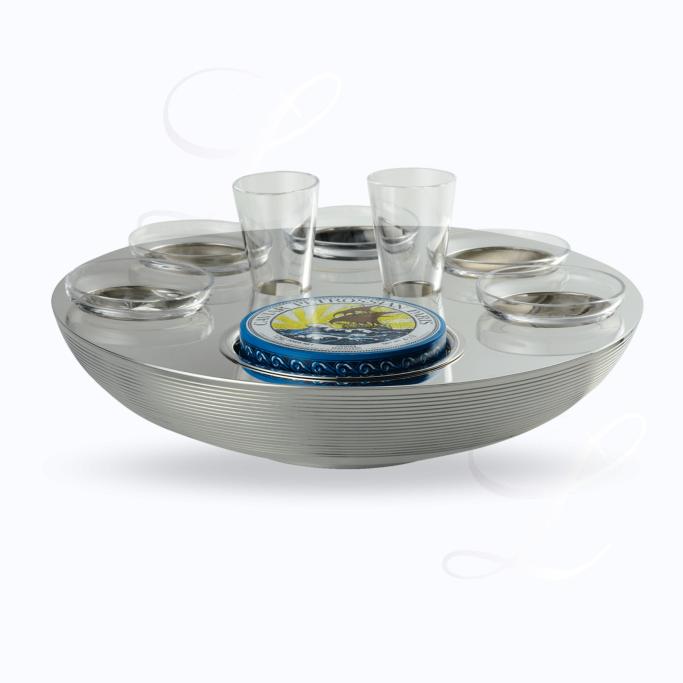 Ercuis Transat Ercuis Transat   2 person caviar-vodka set and 5 condiments  Silberauflage