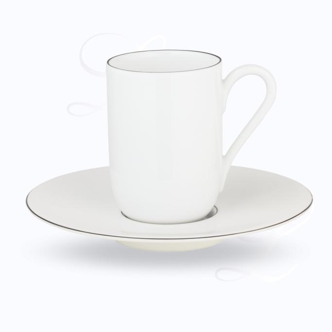 Raynaud Monceau Platine Raynaud Monceau Platine  Kaffeetasse  und Untertasse  Porzellan