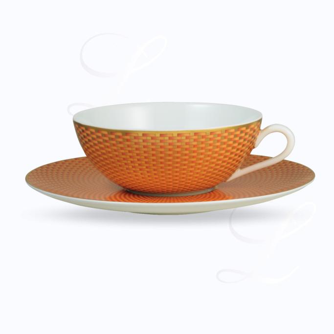 Raynaud Tresor Raynaud Trésor  Teetasse orange und Untertasse  Porzellan