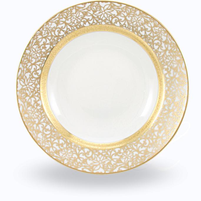 Raynaud Tolede Or Blanc platter round deep 