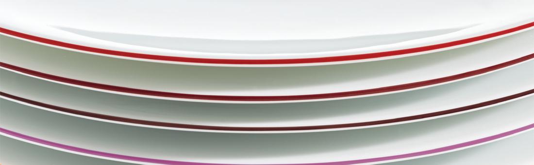 Raynaud Monceau Rouge Vermillon dinnerware