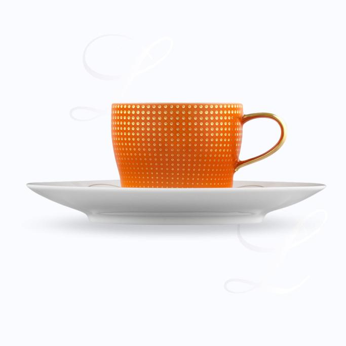 Fürstenberg Clair de Lune mocha cup w/ saucer orange