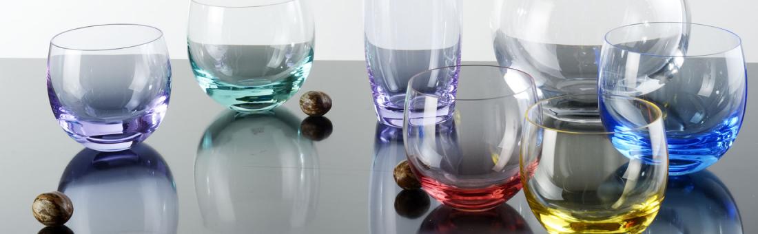 Moser Culbuto colours glassware