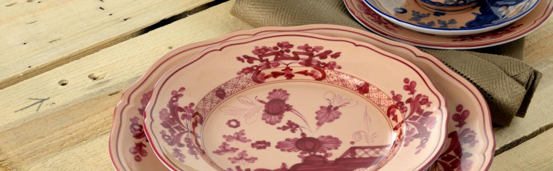 Richard Ginori Oriente Italiano Vermiglio dinnerware