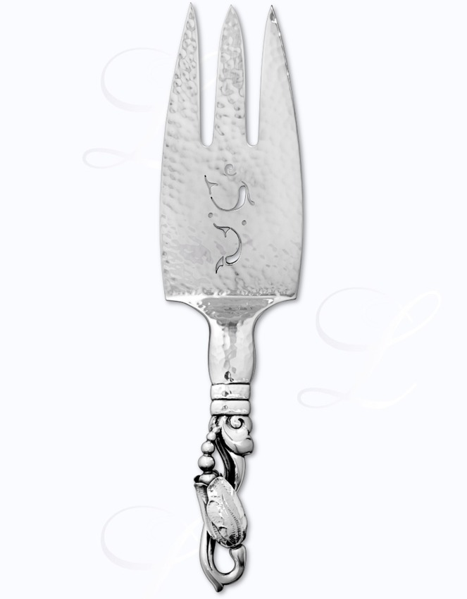 Georg Jensen Blossom Magnolia fish serving fork 