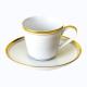 Reichenbach Colour Goldlinie Reichenbach Colour Goldlinie  Kaffeetasse  und Untertasse  Porzellan