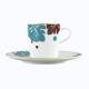 Fürstenberg Auréole Colorée Fürstenberg Auréole Colorée  Kaffeetasse lagune/marone und Untertasse  Porzellan