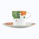 Fürstenberg Auréole Colorée Fürstenberg Auréole Colorée  Kaffeetasse orange/absinth und Untertasse  Porzellan