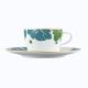 Fürstenberg Auréole Colorée cappuccino cup w/ saucer absinth/lagune