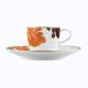 Fürstenberg Auréole Colorée mocha cup w/ saucer orange/marone