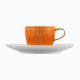 Fürstenberg Clair de Lune mocha cup w/ saucer orange