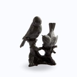 Gräfenthal by Reichenbach Birds Bisquit Schwarz