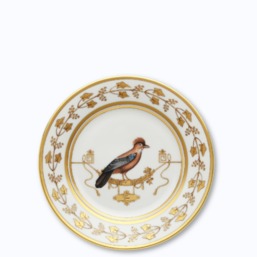 Plat à Fond Plat Richard Ginori – Collection « Volière », Diamètre 24,5 Cm – Porcelaine, Facile à Nettoyer – Neuf Sous Emballage